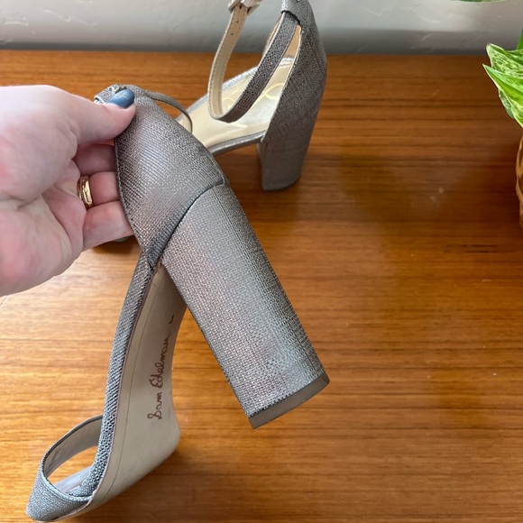 Sam Edelman Yaro Silver Block Heel 8 - Picture 6 of 12